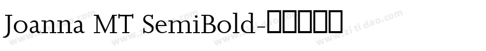 Joanna MT SemiBold字体转换